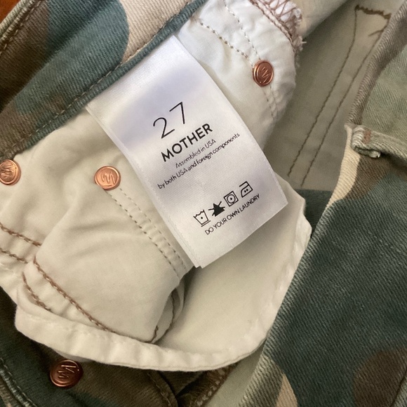 Mother High Waisted Looker Ankle Fray Camo Jeans sz27 - Picture 12 of 14